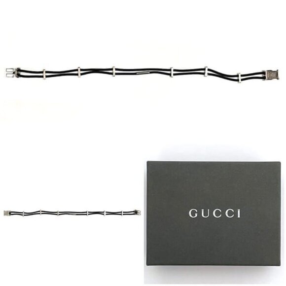Gucci Wire Belt Black Silver Hardware 83 cm main image 9
